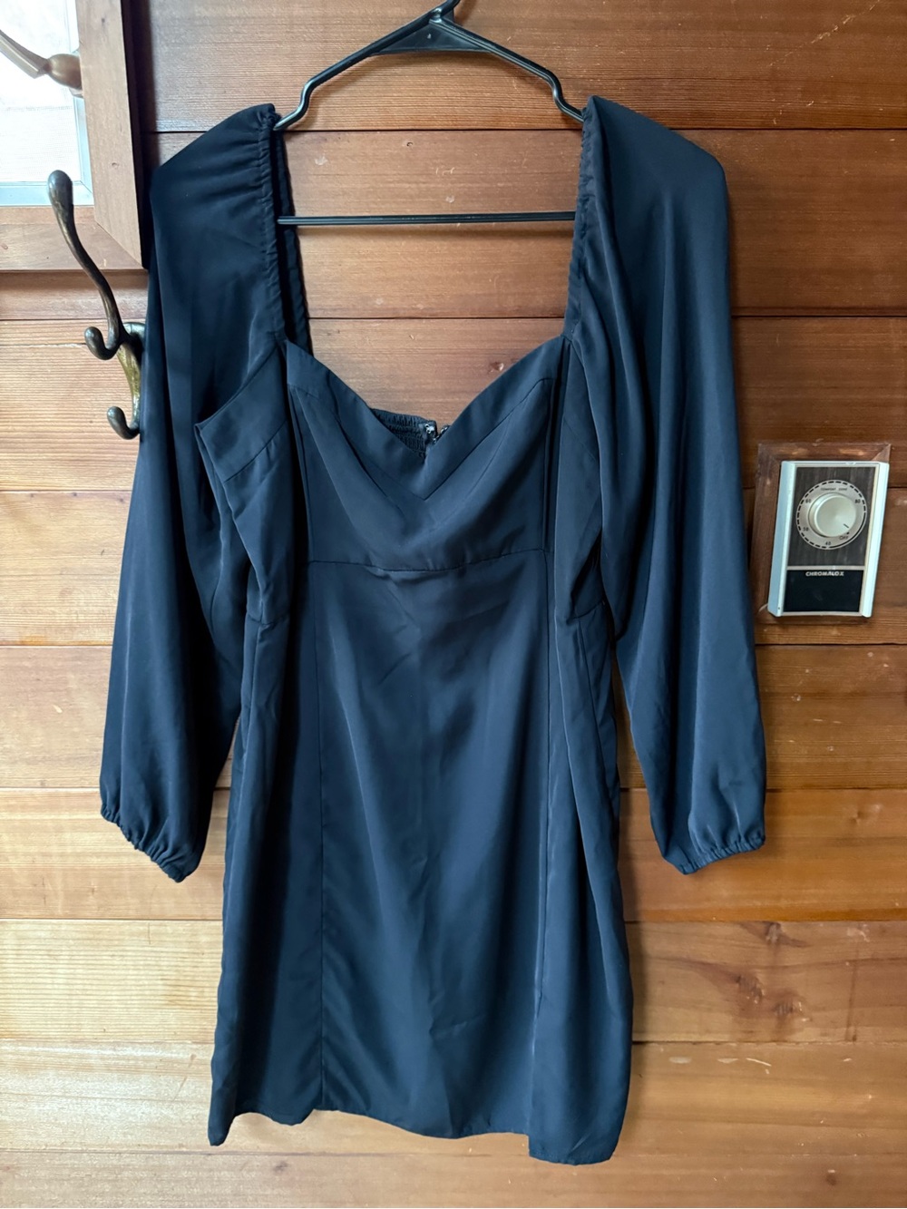 Abercrombie & Fitch Black Long Sleeve Mini Dress
